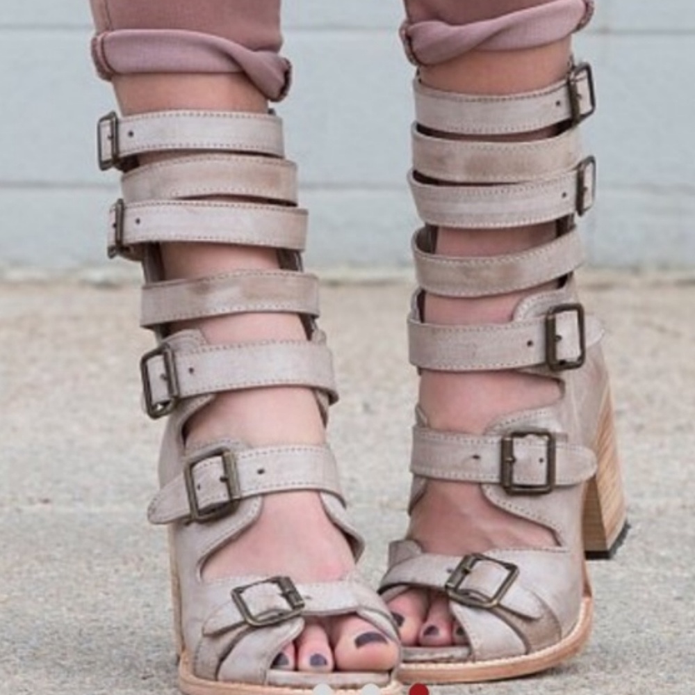 Freebird Bond Buckle Leather Booties